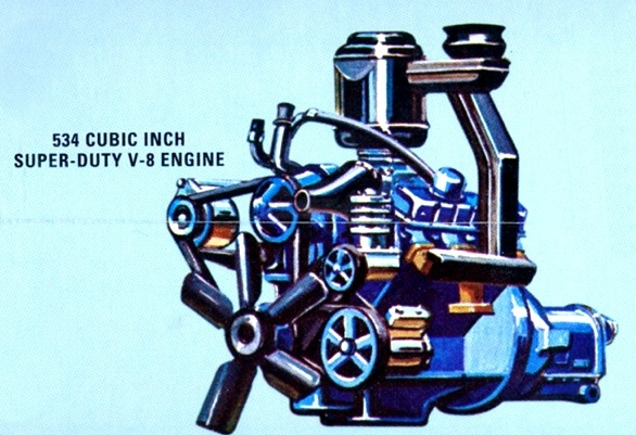 Ford's 534 engine is the largest displacement gasoline engine in its history. Despite its size, the 534 still makes a lot of power, and it is one of Ford's strongest gassers. A 460-based engine would not give much better fuel economy and would lose much power.