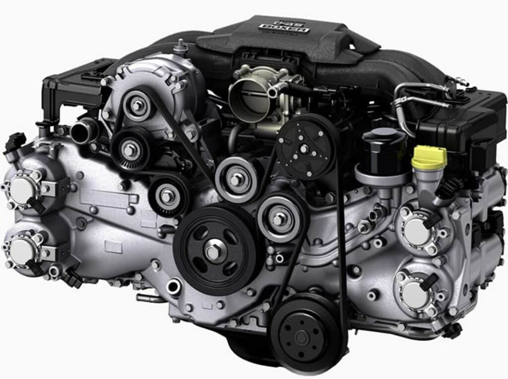 The horizontally opposed pistons in a Subaru Boxer engine make for a more efficient, rigid engine. This layout also helps the vehicle's weight distribution front-to-rear, which is important for handling and stability. It also helps to make the steering more precise and responsive.